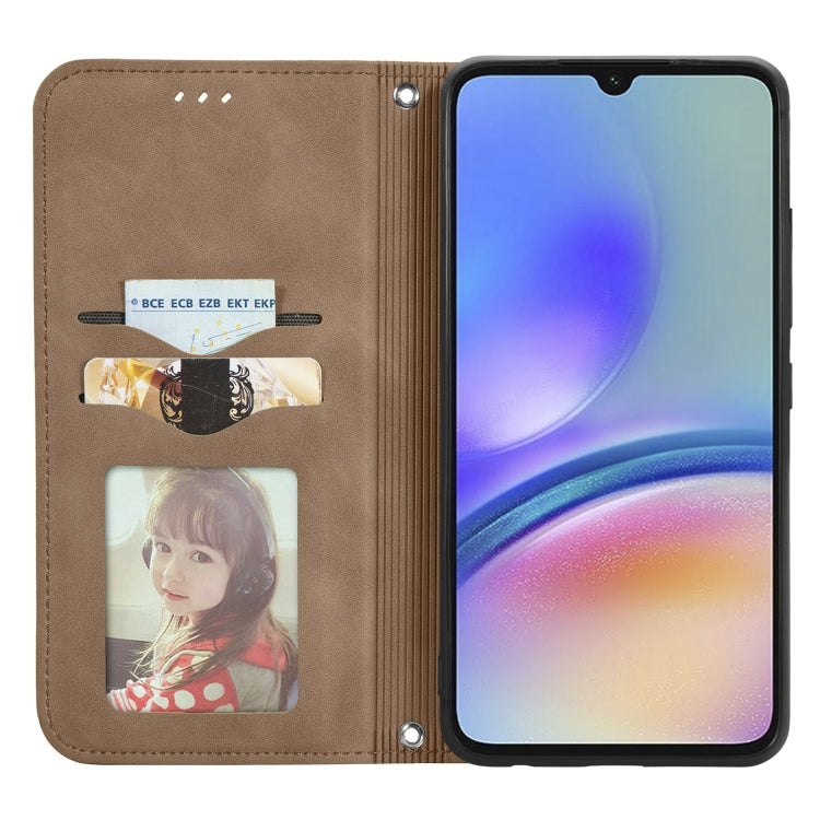 For Samsung Galaxy A05s 4G Retro Skin Feel Magnetic Leather Phone Case