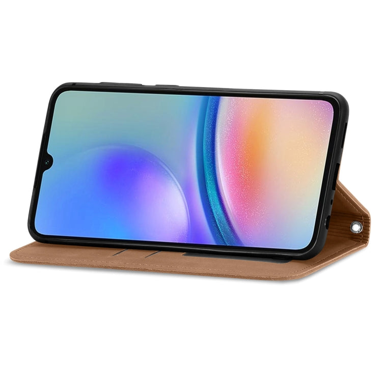 For Samsung Galaxy A05s 4G Retro Skin Feel Magnetic Leather Phone Case