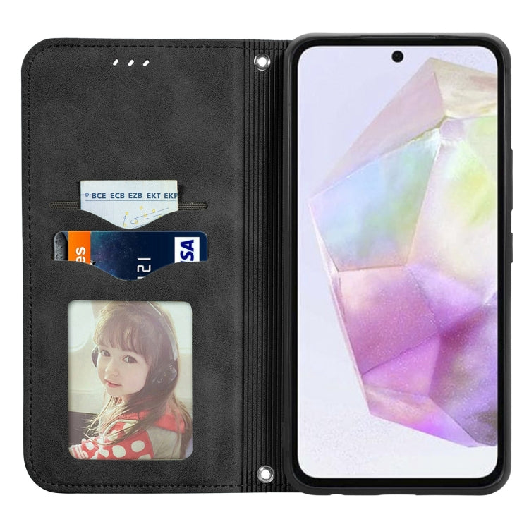 For Samsung Galaxy A35 5G Retro Skin Feel Magnetic Leather Phone Case