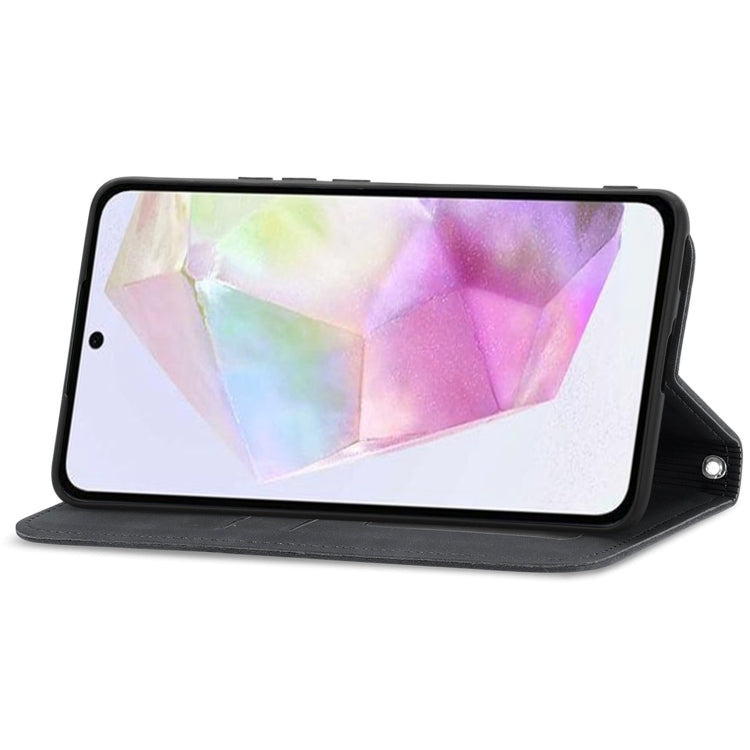 For Samsung Galaxy A35 5G Retro Skin Feel Magnetic Leather Phone Case