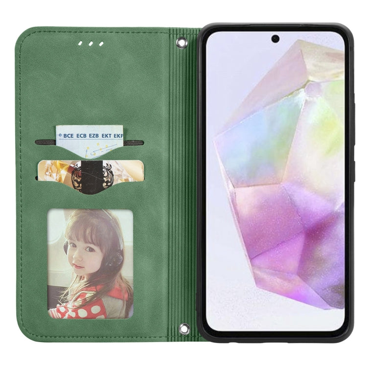 For Samsung Galaxy A35 5G Retro Skin Feel Magnetic Leather Phone Case