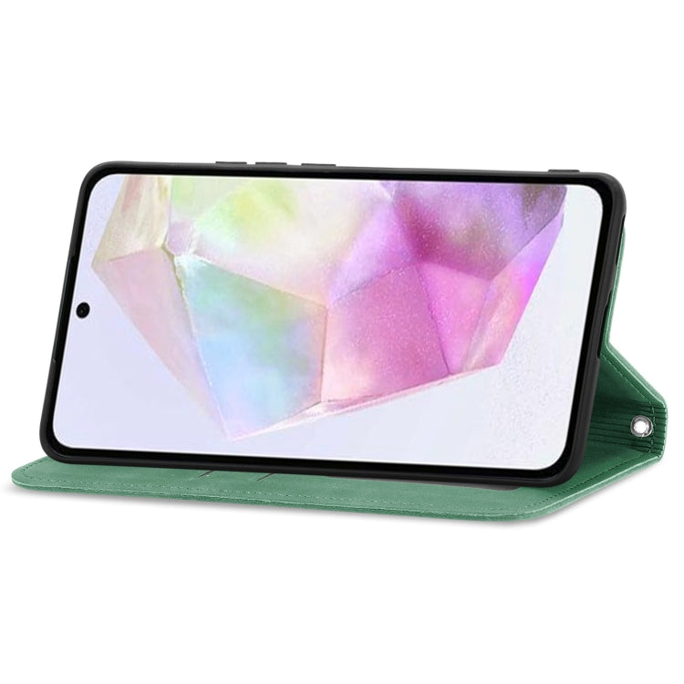 For Samsung Galaxy A35 5G Retro Skin Feel Magnetic Leather Phone Case