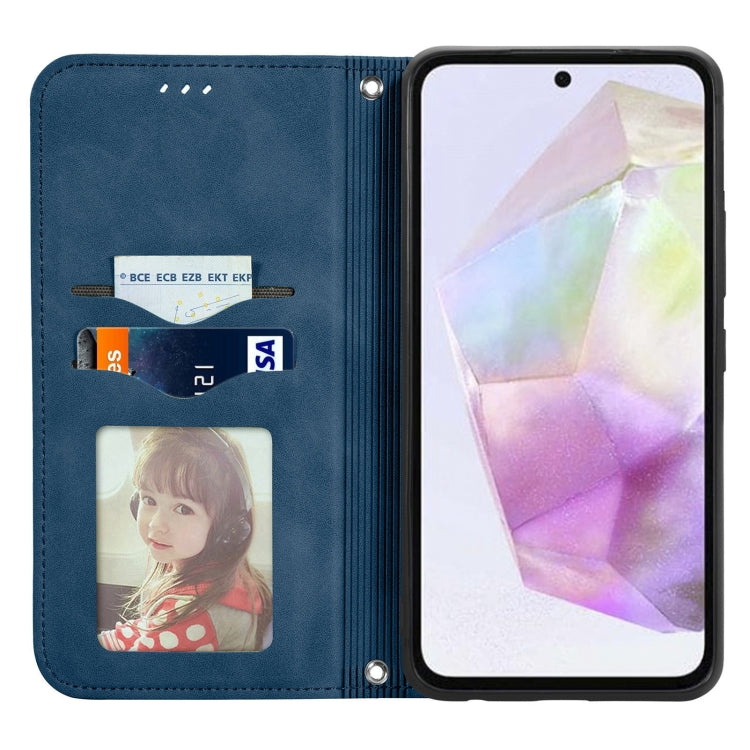 For Samsung Galaxy A35 5G Retro Skin Feel Magnetic Leather Phone Case