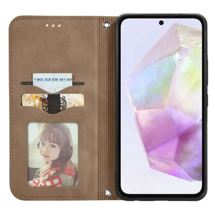 For Samsung Galaxy A35 5G Retro Skin Feel Magnetic Leather Phone Case