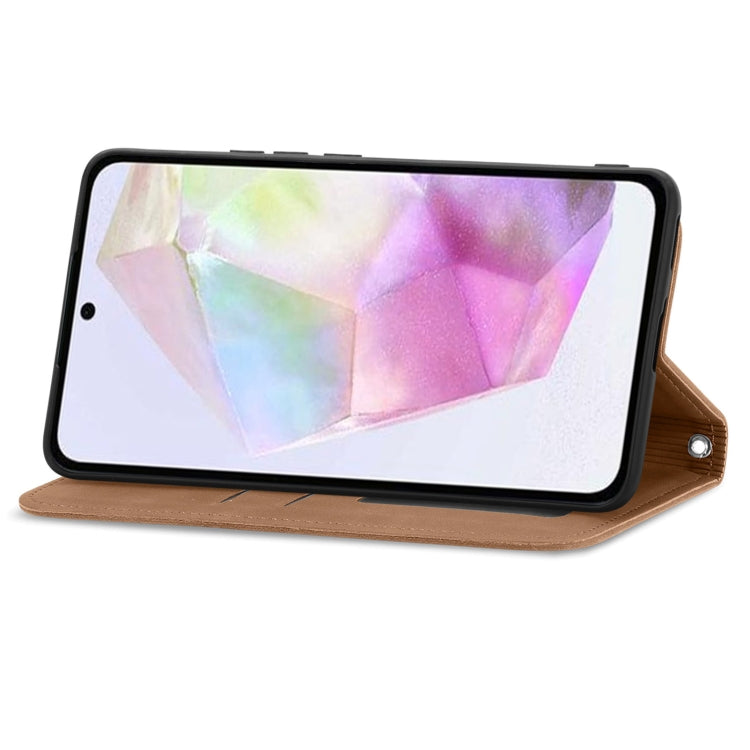 For Samsung Galaxy A35 5G Retro Skin Feel Magnetic Leather Phone Case