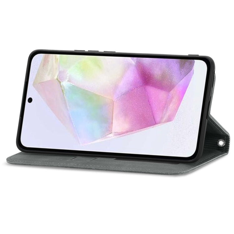 For Samsung Galaxy A35 5G Retro Skin Feel Magnetic Leather Phone Case
