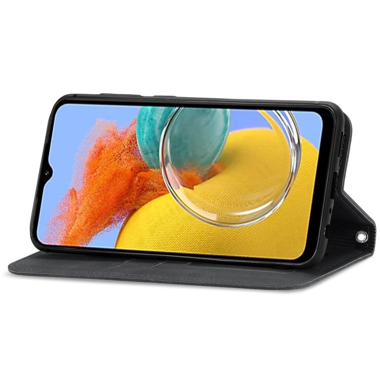 For Samsung Galaxy M14 4G Retro Skin Feel Magnetic Leather Phone Case