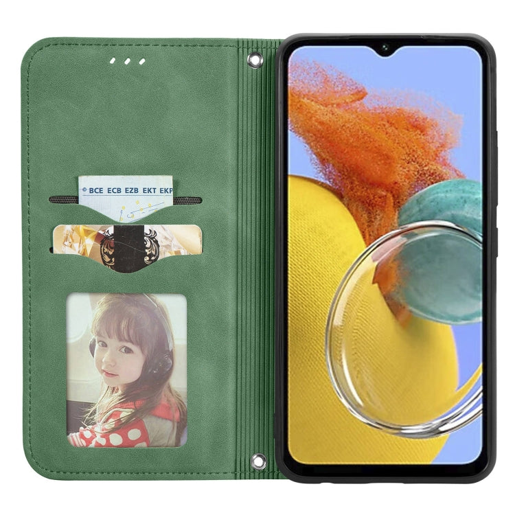 For Samsung Galaxy M14 4G Retro Skin Feel Magnetic Leather Phone Case