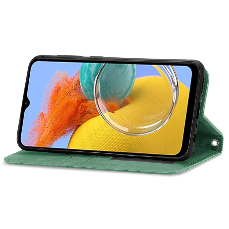 For Samsung Galaxy M14 4G Retro Skin Feel Magnetic Leather Phone Case