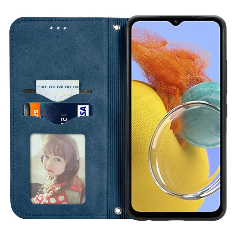 For Samsung Galaxy M14 4G Retro Skin Feel Magnetic Leather Phone Case