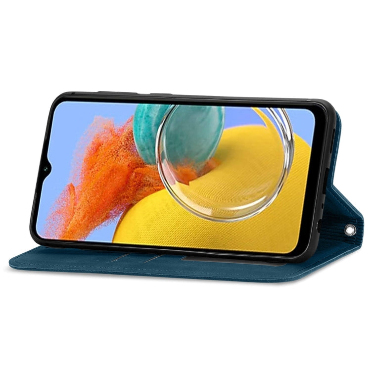 For Samsung Galaxy M14 4G Retro Skin Feel Magnetic Leather Phone Case