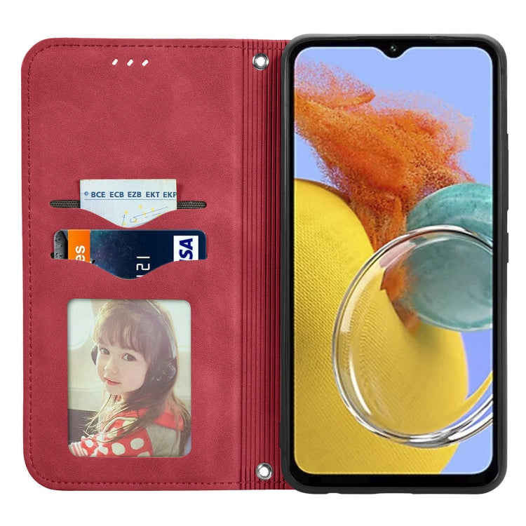 For Samsung Galaxy M14 4G Retro Skin Feel Magnetic Leather Phone Case