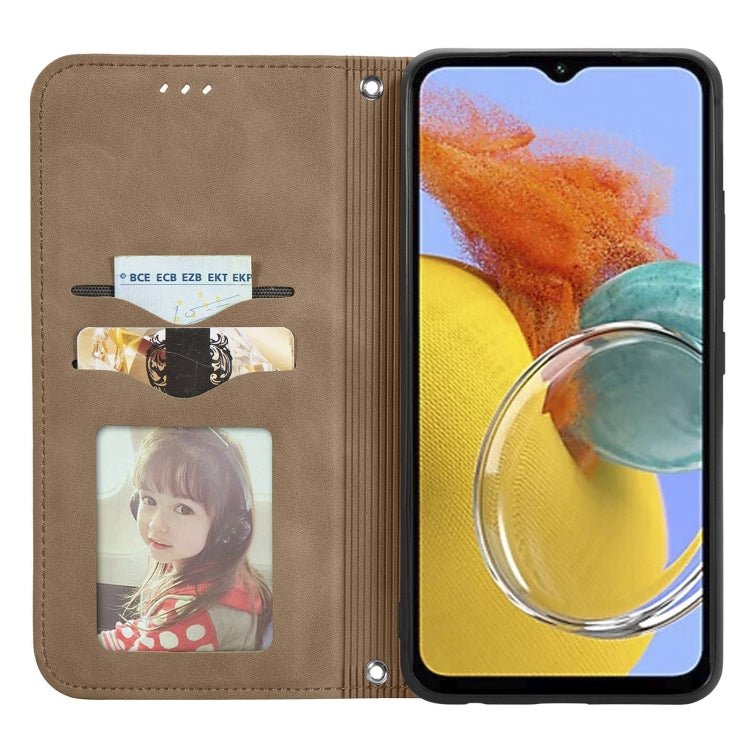 For Samsung Galaxy M14 4G Retro Skin Feel Magnetic Leather Phone Case