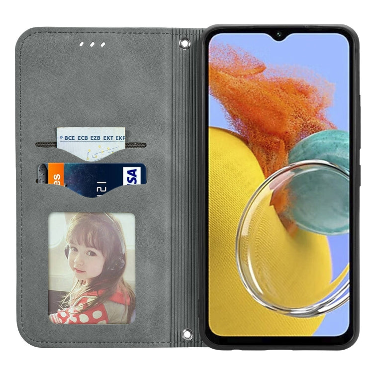 For Samsung Galaxy M14 4G Retro Skin Feel Magnetic Leather Phone Case