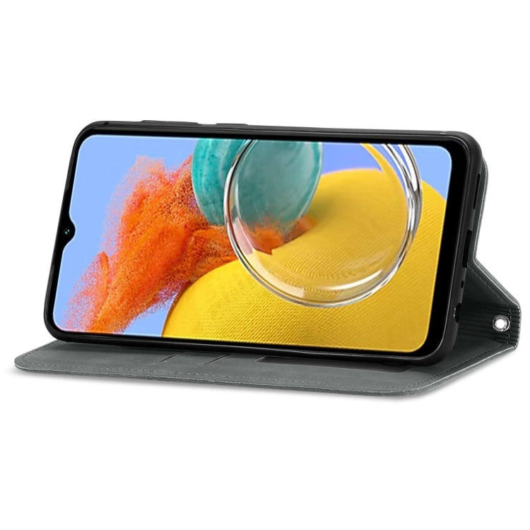 For Samsung Galaxy M14 4G Retro Skin Feel Magnetic Leather Phone Case