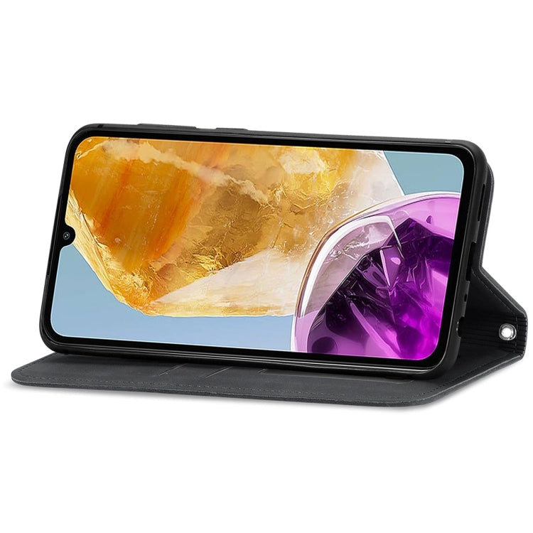 For Samsung Galaxy M15 Retro Skin Feel Magnetic Leather Phone Case