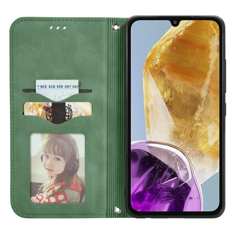 For Samsung Galaxy M15 Retro Skin Feel Magnetic Leather Phone Case
