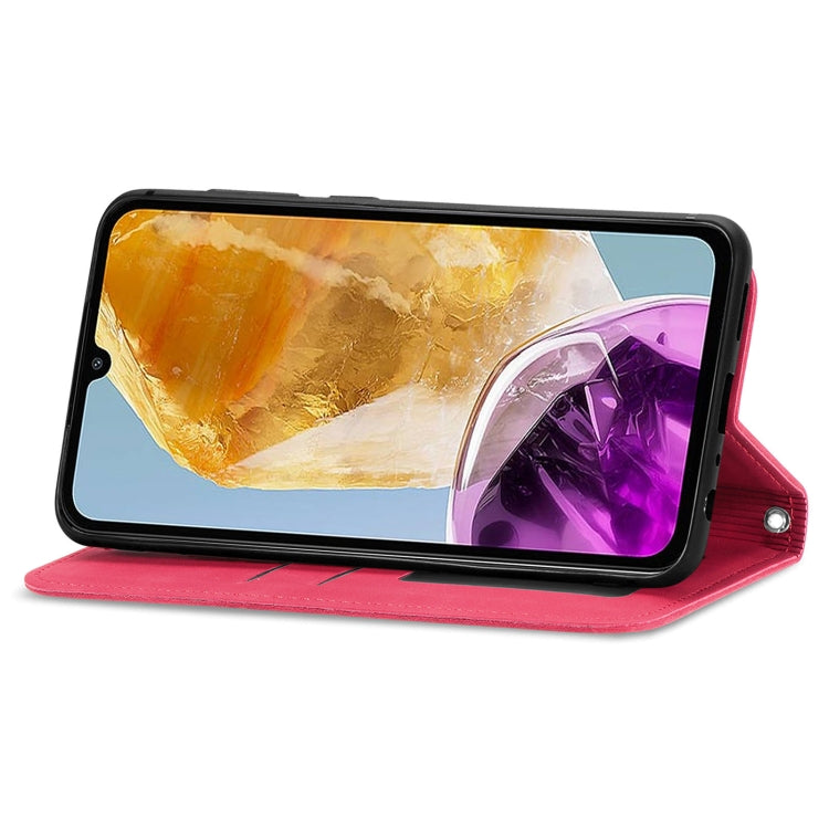 For Samsung Galaxy M15 Retro Skin Feel Magnetic Leather Phone Case