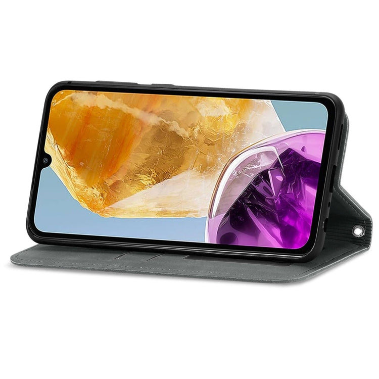 For Samsung Galaxy M15 Retro Skin Feel Magnetic Leather Phone Case