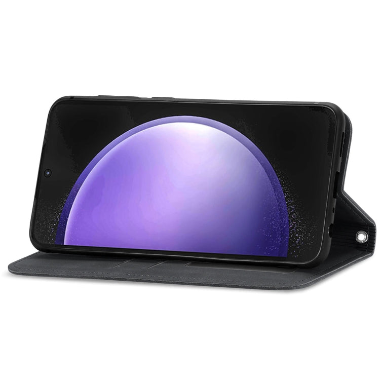 For Samsung Galaxy S23 FE 5G Retro Skin Feel Magnetic Leather Phone Case