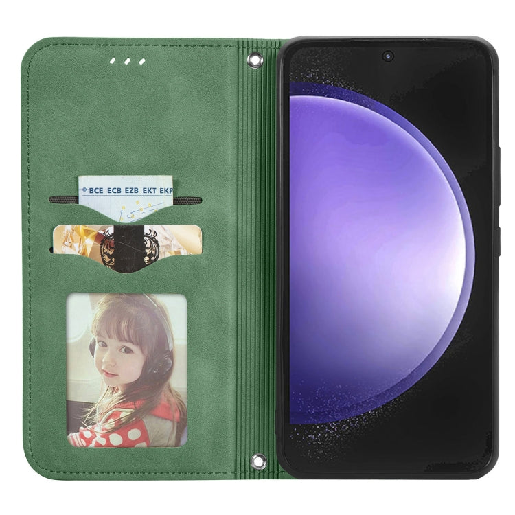 For Samsung Galaxy S23 FE 5G Retro Skin Feel Magnetic Leather Phone Case