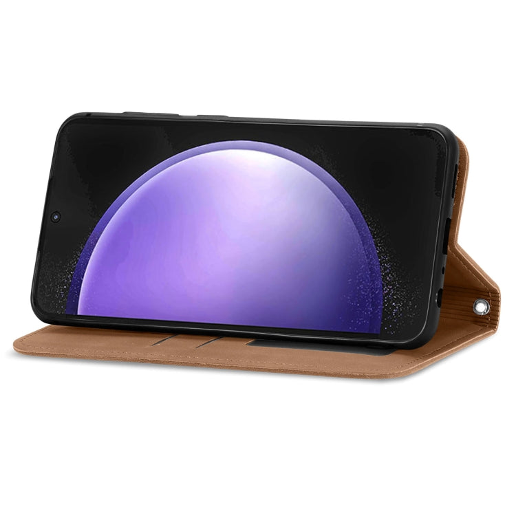 For Samsung Galaxy S23 FE 5G Retro Skin Feel Magnetic Leather Phone Case