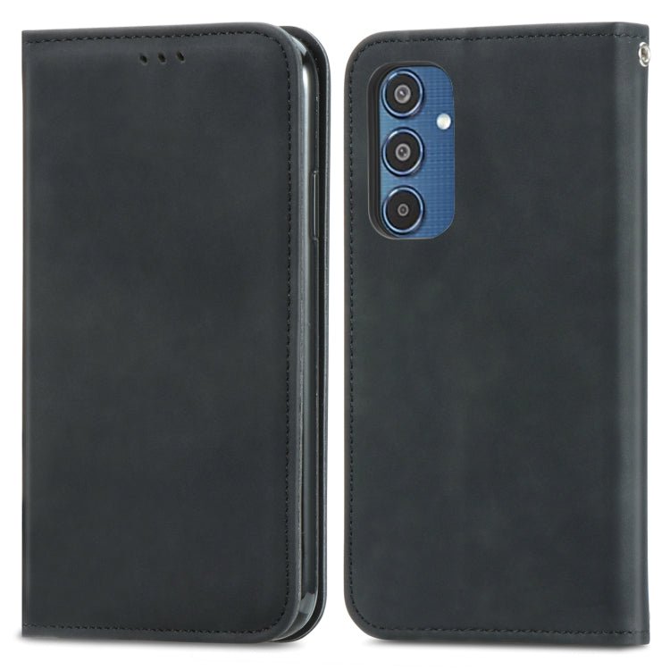 For Samsung Galaxy M35 Retro Skin Feel Magnetic Leather Phone Case