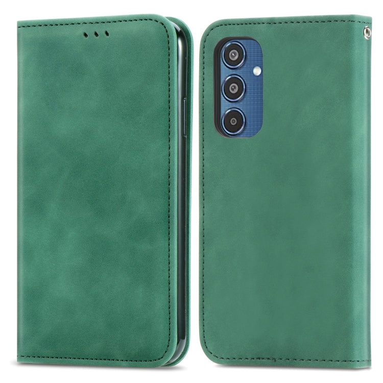 For Samsung Galaxy M35 Retro Skin Feel Magnetic Leather Phone Case