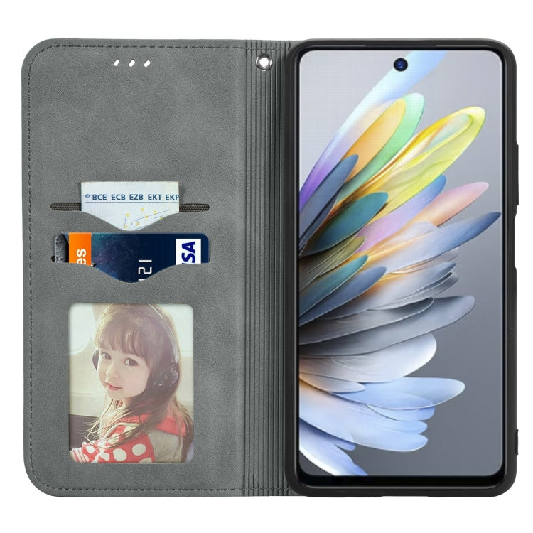 For Samsung Galaxy M35 Retro Skin Feel Magnetic Leather Phone Case