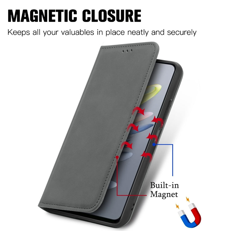 For Samsung Galaxy M35 Retro Skin Feel Magnetic Leather Phone Case