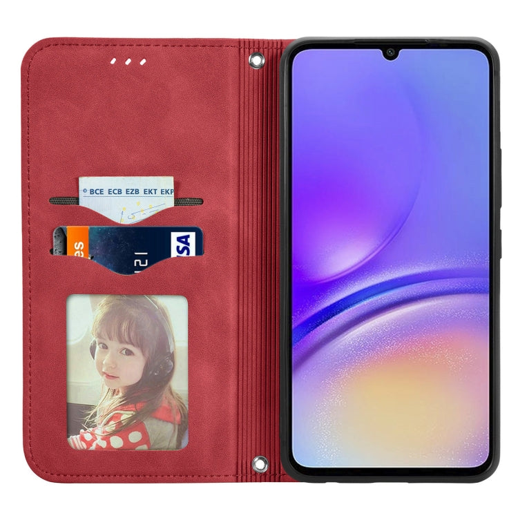 For Samsung Galaxy A06 Retro Skin Feel Magnetic Leather Phone Case