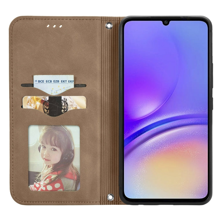 For Samsung Galaxy A06 Retro Skin Feel Magnetic Leather Phone Case