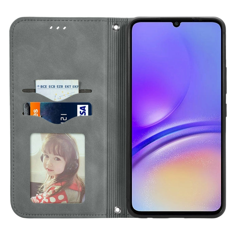 For Samsung Galaxy A06 Retro Skin Feel Magnetic Leather Phone Case