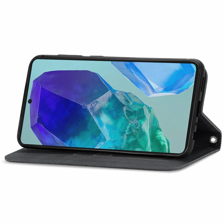 For Samsung Galaxy S24 FE 5G Retro Skin Feel Magnetic Leather Phone Case