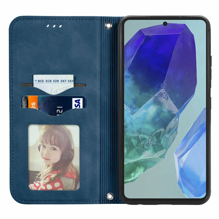 For Samsung Galaxy S24 FE 5G Retro Skin Feel Magnetic Leather Phone Case