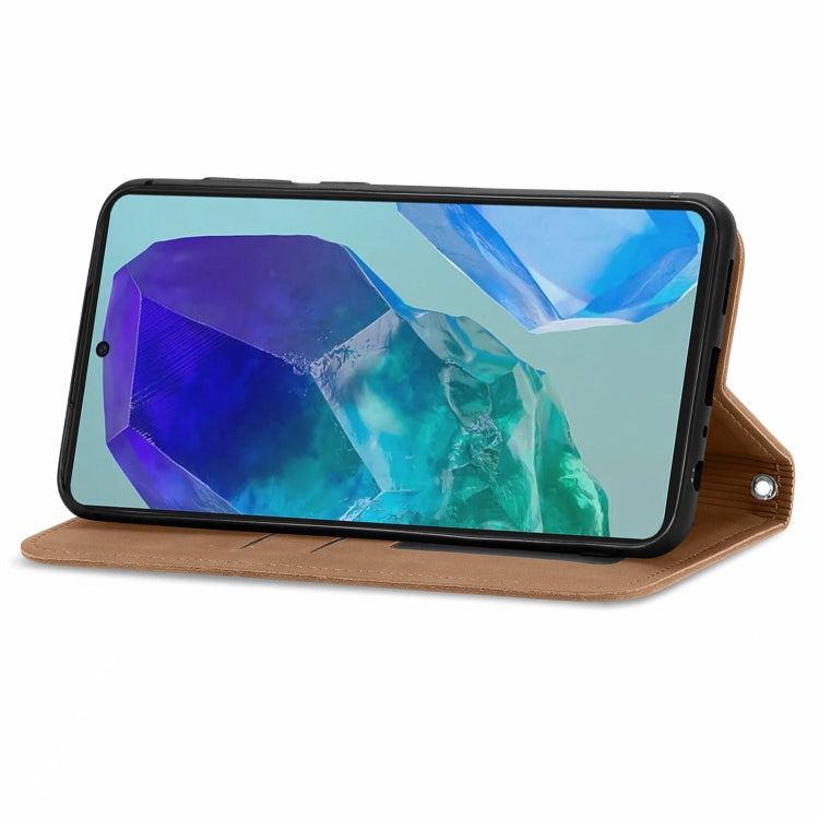 For Samsung Galaxy S24 FE 5G Retro Skin Feel Magnetic Leather Phone Case
