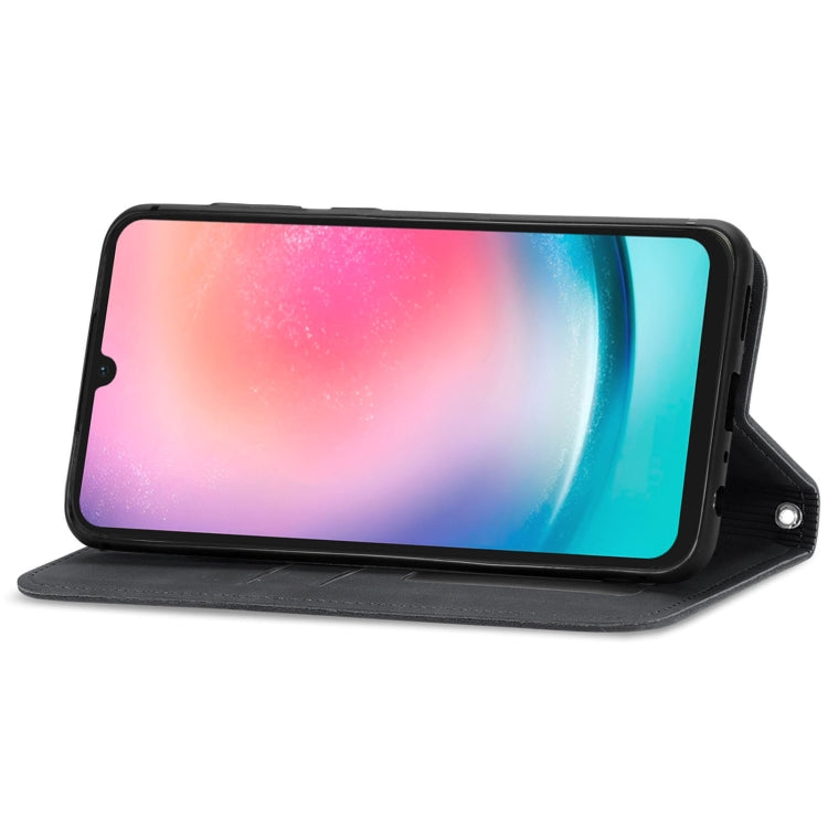 For Samsung Galaxy A24 5G Retro Skin Feel Magnetic Leather Phone Case