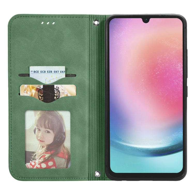 For Samsung Galaxy A24 5G Retro Skin Feel Magnetic Leather Phone Case
