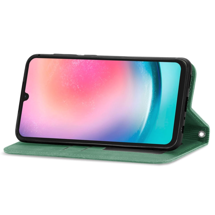 For Samsung Galaxy A24 5G Retro Skin Feel Magnetic Leather Phone Case