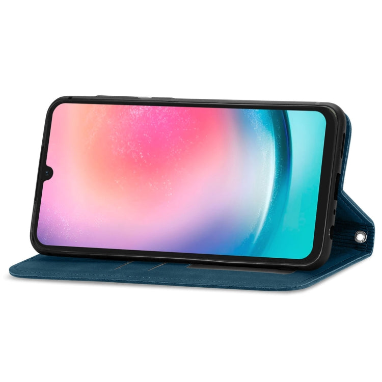 For Samsung Galaxy A24 5G Retro Skin Feel Magnetic Leather Phone Case
