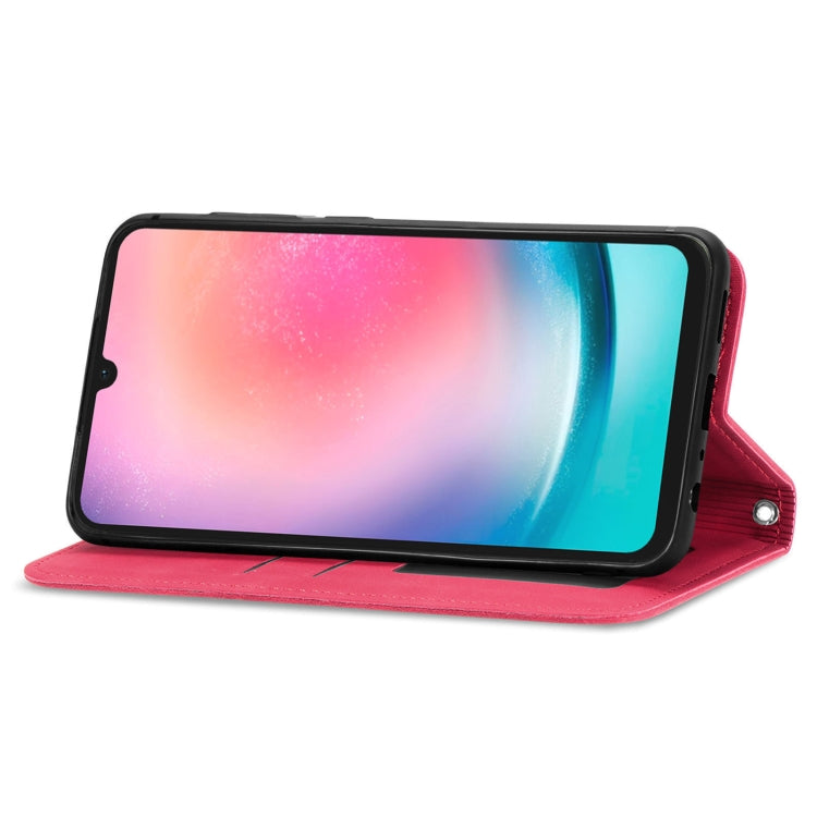 For Samsung Galaxy A24 5G Retro Skin Feel Magnetic Leather Phone Case