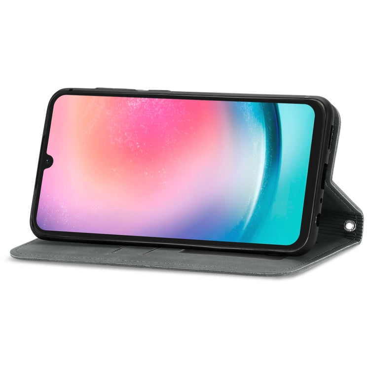 For Samsung Galaxy A24 5G Retro Skin Feel Magnetic Leather Phone Case