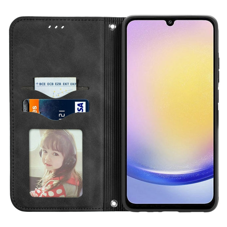 For Samsung Galaxy A25 5G Retro Skin Feel Magnetic Leather Phone Case