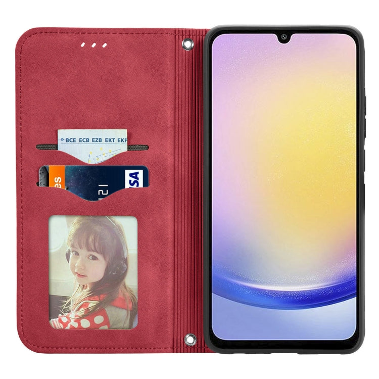 For Samsung Galaxy A25 5G Retro Skin Feel Magnetic Leather Phone Case