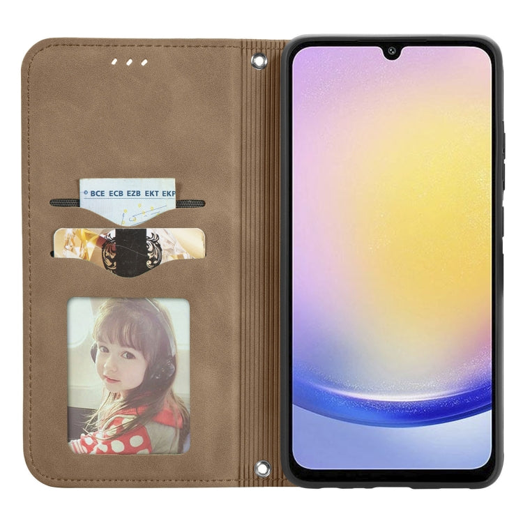 For Samsung Galaxy A25 5G Retro Skin Feel Magnetic Leather Phone Case