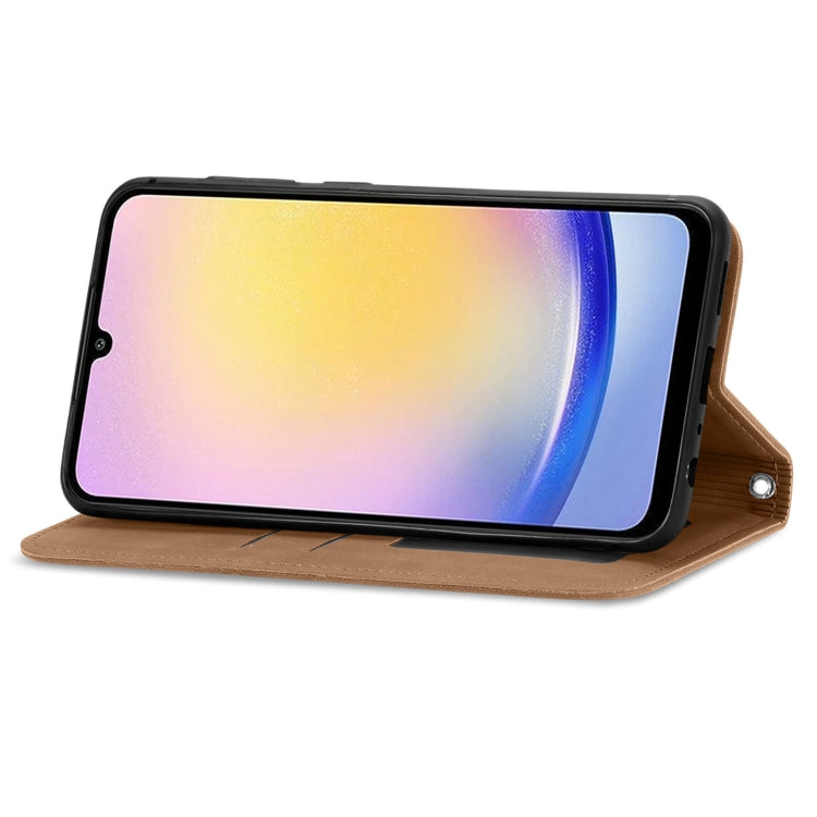 For Samsung Galaxy A25 5G Retro Skin Feel Magnetic Leather Phone Case