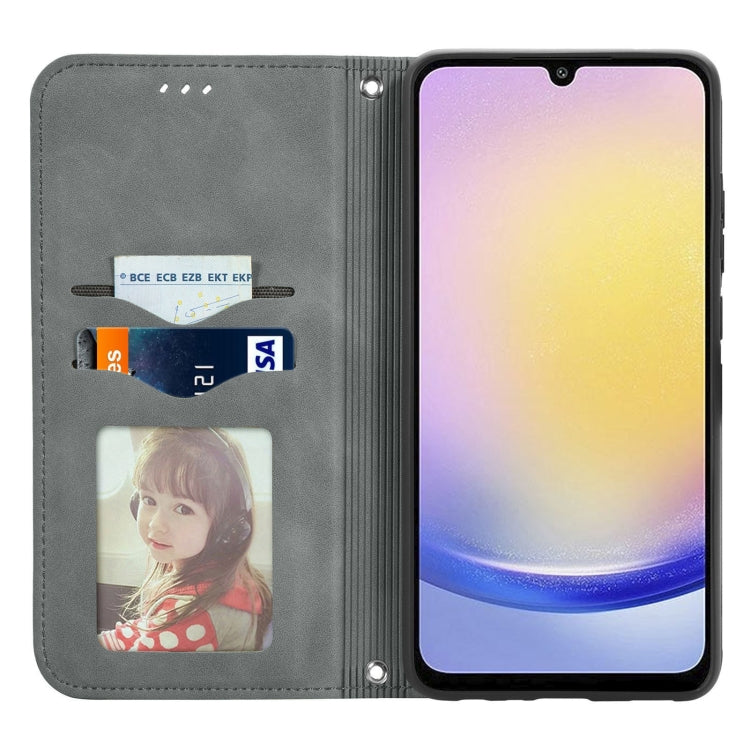 For Samsung Galaxy A25 5G Retro Skin Feel Magnetic Leather Phone Case