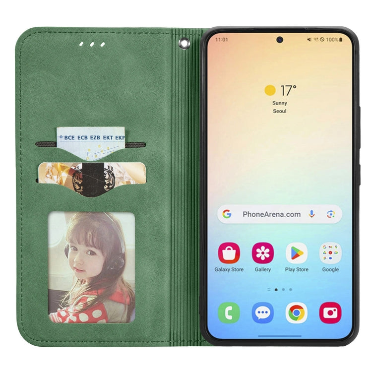 For Samsung Galaxy S25+ 5G Retro Skin Feel Magnetic Leather Phone Case