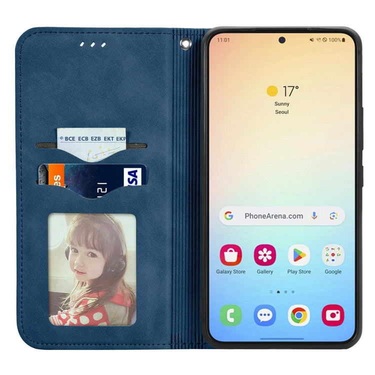 For Samsung Galaxy S25+ 5G Retro Skin Feel Magnetic Leather Phone Case