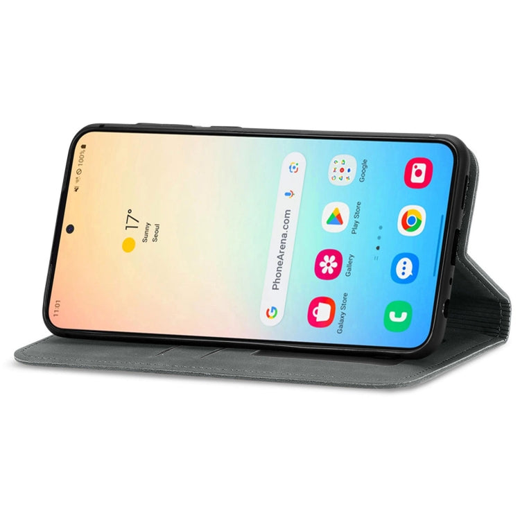 For Samsung Galaxy S25+ 5G Retro Skin Feel Magnetic Leather Phone Case
